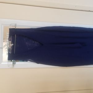 Express royal blue sleevless knit tunic blouse